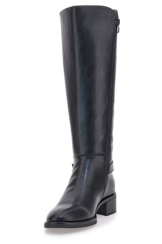 Pittarello Capsule BT24260005 Schwarze Stiefel mit niedrigem Absatz und seitlicher Schnalle