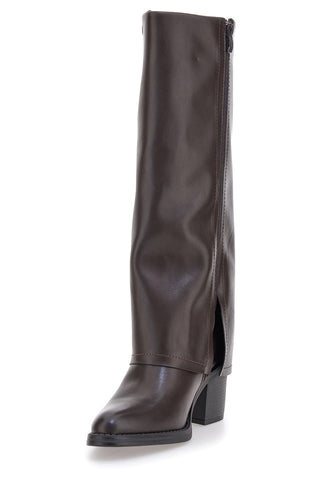 Stivali marroni con tacco medio e punta squadrata Pittarello Capsule BT24186024A