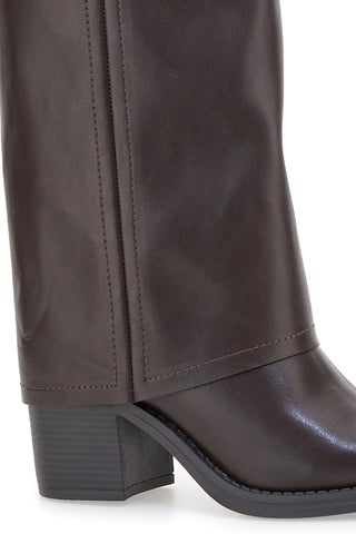 Stivali marroni con tacco medio e punta squadrata Pittarello Capsule BT24186024A