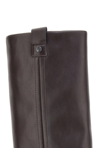 Stivali marroni con tacco medio e punta squadrata Pittarello Capsule BT24186024A