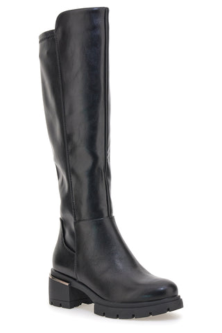 Le Havre RQ2222K7 schwarze hohe Stiefel mit Profilsohle
