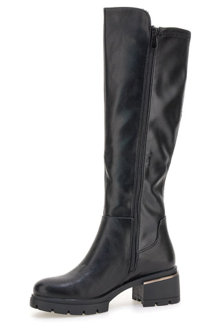Le Havre RQ2222K7 schwarze hohe Stiefel mit Profilsohle