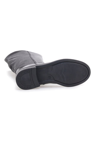 Pittarello Focus KI6036 schwarze hohe Stiefel mit elastischem Schaft und niedriger Sohle