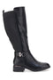 Energy I258 Schwarze Stiefel mit Metallic-Detail und niedrigem Absatz