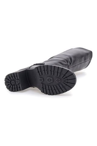 Energy 1359 – Schwarze Stiefel mit Blockabsatz und elastischem Seitendetail