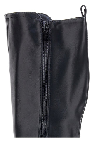 Energy 1359 – Schwarze Stiefel mit Blockabsatz und elastischem Seitendetail