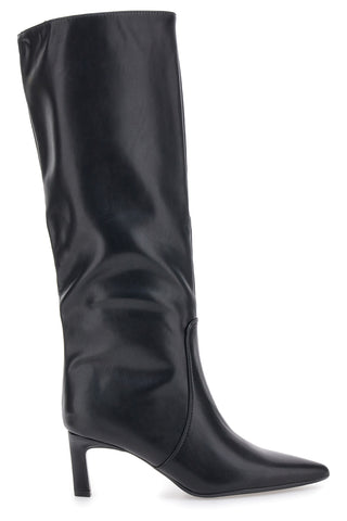 Le Havre Paris 7729X10 Schwarze Stiletto-Stiefel mit mittelhohem Absatz