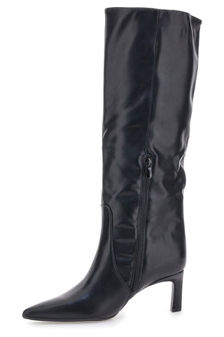 Le Havre Paris 7729X10 Schwarze Stiletto-Stiefel mit mittelhohem Absatz