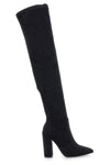 Stivali neri sopra il ginocchio con tacco largo Le Havre Paris C2173