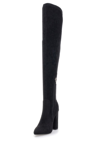 Le Havre Paris C2173 Schwarze Stiefel mit hohem Blockabsatz