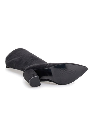 Le Havre Paris C2173 Schwarze Stiefel mit hohem Blockabsatz