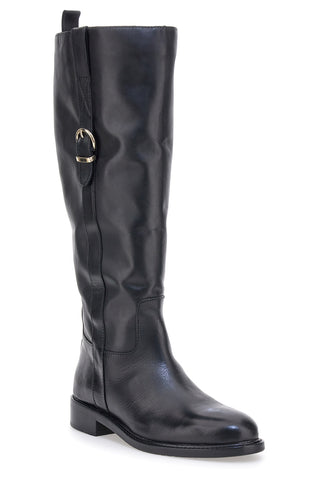 Schwarze Lederstiefel mit Schnalle Pittarello class LL2516