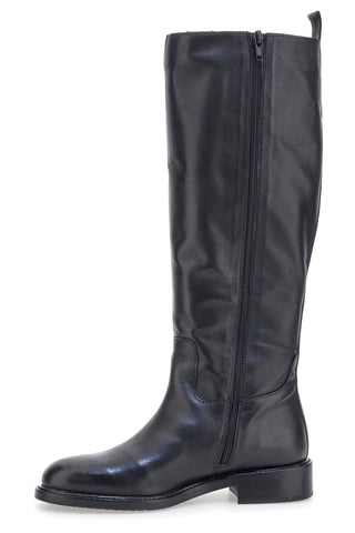 Stivali neri in pelle con fibbia Pittarello class LL2516