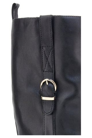 Stivali neri in pelle con fibbia Pittarello class LL2516