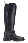 Pittarello Class LFL2515 schwarze Echtlederstiefel mit Riemen und goldenen Details