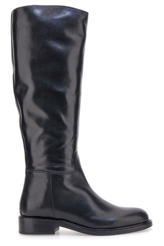 Pittarello Class RF24L447 Stiefel aus echtem Leder mit seitlichem Reißverschluss, Schwarz