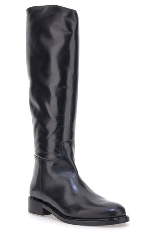 Stivali neri in vera pelle con zip laterale Pittarello Class RF24L447