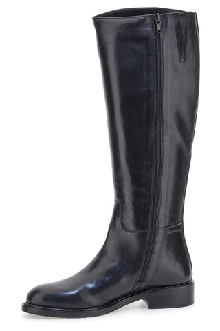 Stivali neri in vera pelle con zip laterale Pittarello Class RF24L447