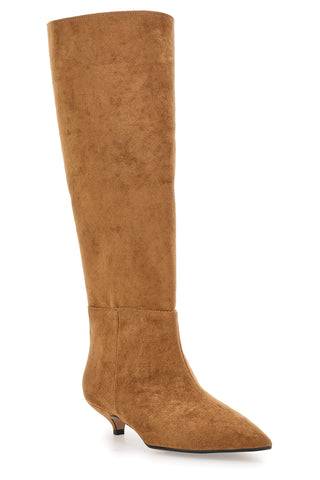 Francesca Gritti 330 3-in-1-Stiefel aus gepunktetem Leder mit niedrigem Absatz