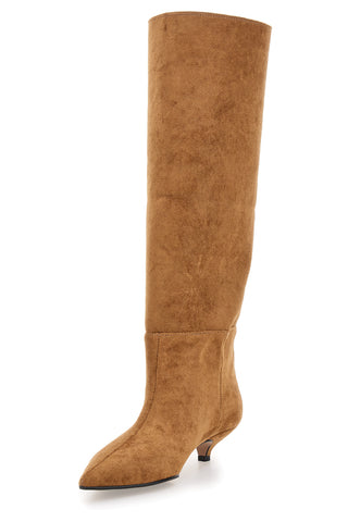 Francesca Gritti 330 3-in-1-Stiefel aus gepunktetem Leder mit niedrigem Absatz