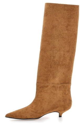 Francesca Gritti 330 3-in-1-Stiefel aus gepunktetem Leder mit niedrigem Absatz