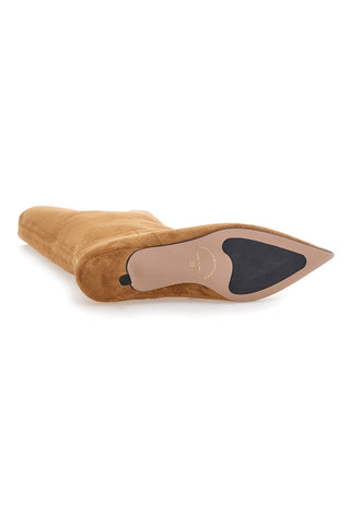 Francesca Gritti 330 3-in-1-Stiefel aus gepunktetem Leder mit niedrigem Absatz