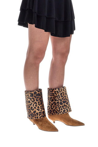 Francesca Gritti 330 3-in-1-Stiefel aus gepunktetem Leder mit niedrigem Absatz