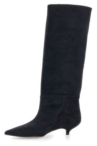 Francesca Gritti 330 Schwarze 3-in-1-Spulenstiefel mit niedrigem Absatz