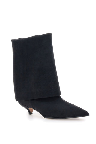 Francesca Gritti 330 Schwarze 3-in-1-Spulenstiefel mit niedrigem Absatz