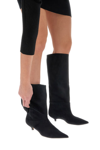 Francesca Gritti 330 Schwarze 3-in-1-Spulenstiefel mit niedrigem Absatz