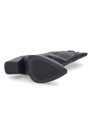 Schwarze Texanische Stiefel mit perforiertem Schaft und breitem Absatz Cafè Cost 6Y220020