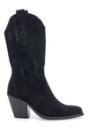 Stivali texani neri traforati Cafe' cost P663