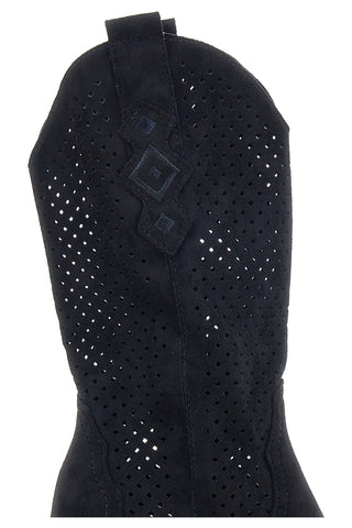 Stivali texani neri traforati Cafe' cost P663