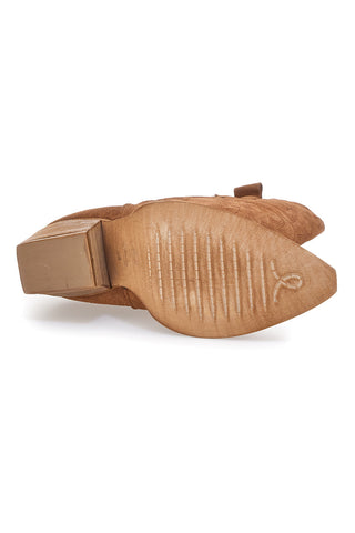 Stivaletti texani marroni in vera pelle ricamati Pittarello love TEX901RN