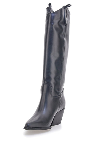 Stivali neri in vera pelle stile texano Pittarello love TEX902