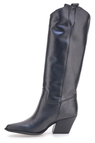 Stivali neri in vera pelle stile texano Pittarello love TEX902