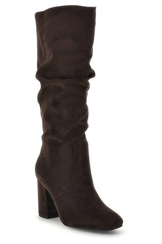Stivali marroni in effetto suede con gambale drappeggiato Pittarello Capsule BT2140004