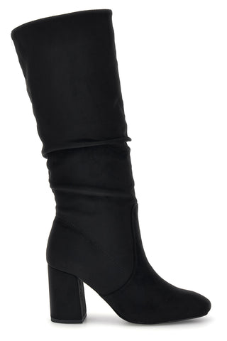Stivali neri in effetto suede con gambale drappeggiato Pittarello Capsule BT2140004