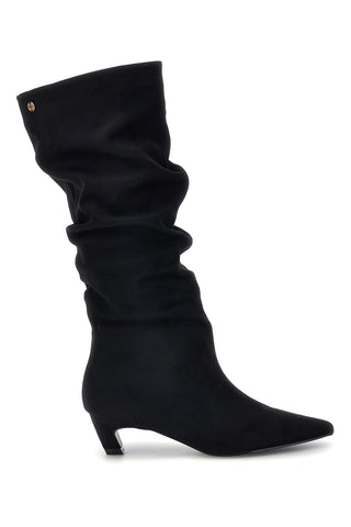 Schwarze Stiefel mit drapiertem Schaft und niedrigem Absatz von Pittarello Capsule BT261353001