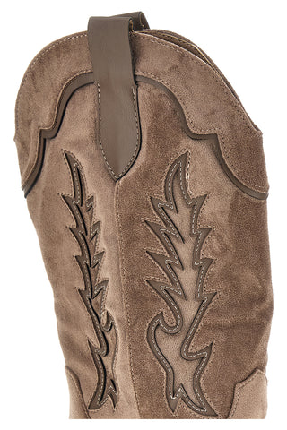 Stivali texani tortora in effetto suede Cafe' cost P765