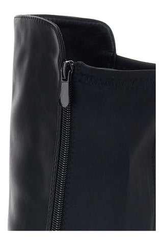 Stivali neri con inserto elasticizzato e fibbia dorata First lady RQ23WY10