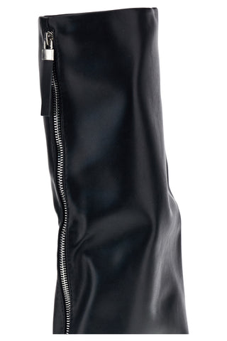 Schwarze Stiefel mit Umschlag und seitlichem Reißverschluss Le Havre Paris RX687