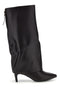 Stivali neri con tacco e zip decorativa Le havre paris RX687