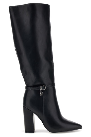 Schwarze Stiefel mit hohem Absatz und Riemchen von Le Havre Paris AP26W724