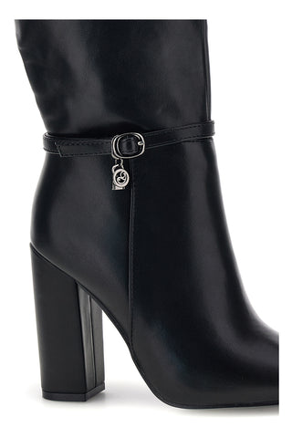 Schwarze Stiefel mit hohem Absatz und Riemchen von Le Havre Paris AP26W724