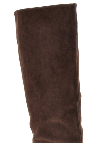 Braune Stiefel mit spitzer Zehenpartie und schmalem Absatz – Le Havre Paris 7729X10
