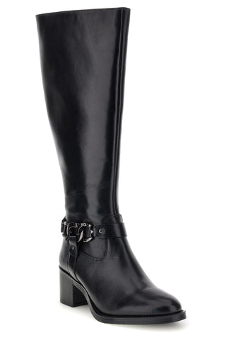 Stivali Neri in Pelle con Catena e Tacco Pittarello focus BB264206