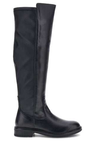 Stivali al ginocchio neri con inserto elasticizzato e zip Pittarello focus KI6036
