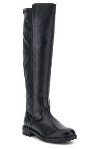 Stivali al ginocchio neri con inserto elasticizzato e zip Pittarello focus KI6036