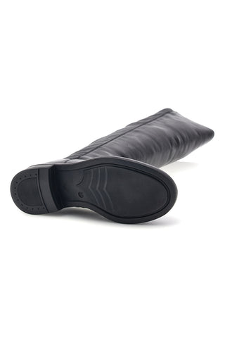 Stivali al ginocchio neri con inserto elasticizzato e zip Pittarello focus KI6036